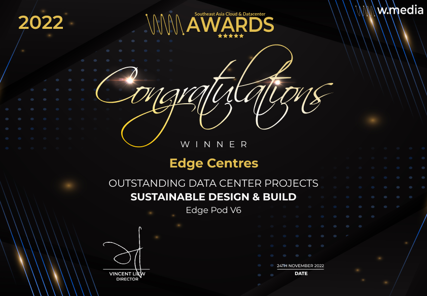Edge Centres CEO and Edge Pod V6 Awards